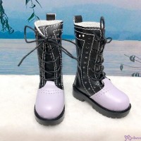 SHM041BPE MSD DOC 1/4 bjd doll Shoes PU Leather Causal Boots Black & Purple SHM041BPE MSD DOC 1/4 bjd doll Shoes PU Leather Causal Boots Black & Purple